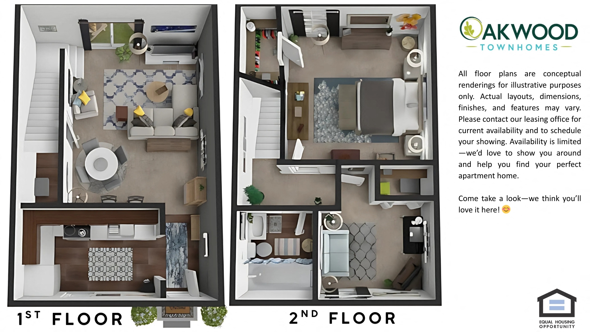 Floor plan for 2 beds, 1 bath, 840 sqft